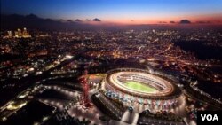 Stadion Olimpiade West Ham pasca Olimpiade 2012 sebagaimana yang diilustrasikan seorang artis . (Foto: dok)