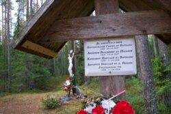 For decades Gulag historian Dmitriyev has worked to locate the execution sites and mass graves of Stalin's Great Terror and to identify as many victims as possible. At Krasny Bor more than a thousand victims were tossed into pits. (Jamie Dettmer/VOA)