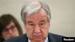 El secretario general de la ONU, Antonio Guterres, presentó un Llamado a la Acción para proteger los derechos humanos en el mundo, el 24 de febrero de 2020 en Ginebra.