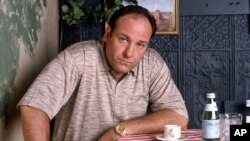 ARSIP – Foto arsip dari tahun 1999 atas perkenan HBO, menunjukkan foto mendiang James Gandolfini, dalam perannya sebagai bos mafia Tony Soprano, sebuah episode dari musim pertama serial televisi kabel HBO tentang kehidupan mafia, “The Sopranos” (foto: AP Photo/HBO, Anthony Neste, Arsip)