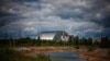 FILE - The New Safe Confinement at Chernobyl Nuclear Power Plant which cover the No. 4 reactor unit, seen May 29, 2022.