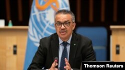 El jefe de la Organización Mundial de la Salud, Tedros Adhanom Ghebreyesus, en Ginebra, el 19 de enero 2021.
