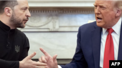 U.S. President Donald Trump and Ukrainian President Volodymyr Zelenskyy publicly spar during a meeting in the Oval Office of the White House on Feb. 28, 2025.