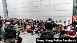Hong Kong police arrested dozens of protesters on May 27, 2020. (Photo courtesy of Hong Kong Police Facebook)
