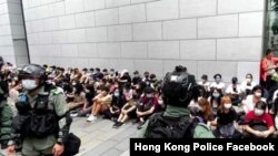 Hong Kong police arrested dozens of protesters on May 27, 2020. (Photo: Hong Kong Police Facebook)