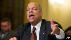 FILE - Homeland Security Secretary Jeh Johnson.