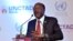 FILE - United Nations Conference on Trade and Development (UNCTAD) Secretary-General Mukhisa Kituyi delivers a speech during the opening session of the UNCTAD, in Nairobi, July 17, 2016. 