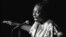Nina Simone performs at Avery Fisher Hall in New York. Simone will be inducted into the Rock and Roll Hall of Fame on April 14, 2018 in Cleveland, Ohio, June 27, 1985.