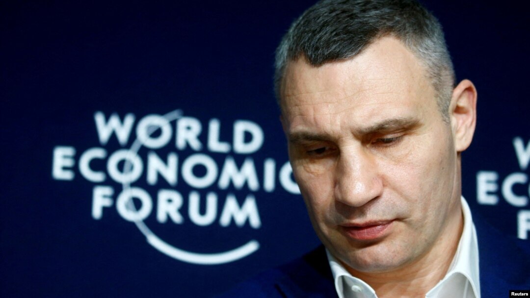 Vitalij Kličko u obraćanju Svetskom ekonomskom forumu u Davosu (Foto: Reuters/Arnd Wiegmann)