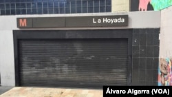 La estación de Metro La Hoyada en el centro de Caracas, Venezuela, está cerrada el martes, 31 de julio de 2018, debido a un apagón general.