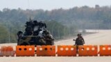 Myanmar, Naypyitaw, Myanmar's military checkpoint is seen on the way to the congress compound