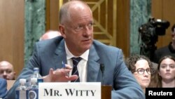 UnitedHealth CEO Witty testifies about recent cyberattack at the company's technology unit during a Senate Finance Committee hearing on Capitol Hill in Washington