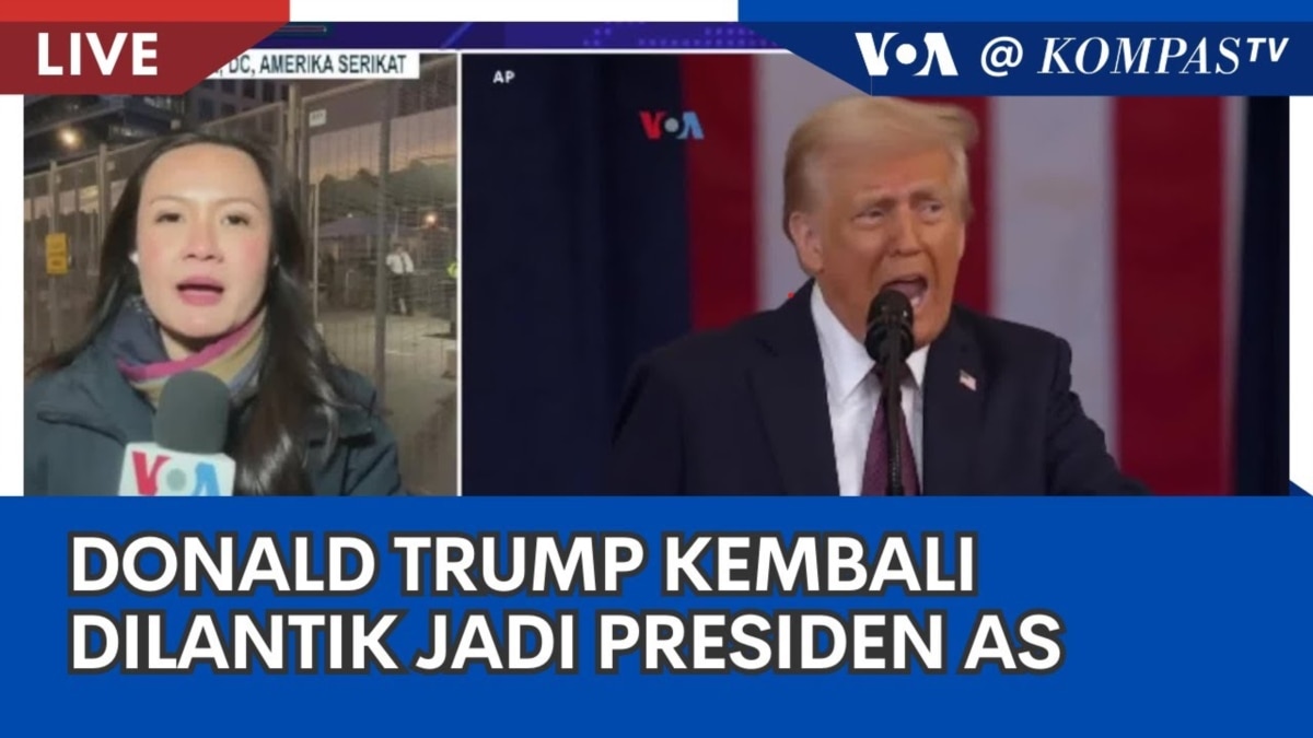 Laporan VOA untuk Kompas TV: Donald Trump Kembali Dilantik Jadi Presiden Amerika