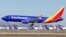 Un avión Boeing 737 Max de Southwest Airlines, aterriza en California. Foto de archivo.