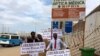 Protestos juntos do Tribunal Provincial de Luanda