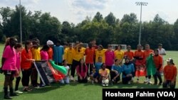 شماری از بازیکنان پیشین تیم ملی فوتبال بانوان افغانستان مستقر در ایالت‌های مختلف امریکا