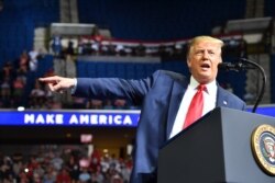 President Donald Trump speaks during a campaign rally at the BOK Center, in Tulsa, Oklahoma, June 20, 2020.