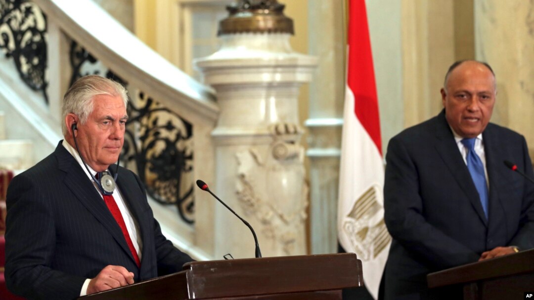 Američki državni sekretar Reks Tilerson sa egipatskim šefom diplomatije Samehom Šukrijem