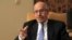 Mohamed El-Baradei speaks during an interview in his Cairo home, November 24, 2012 file photo. 