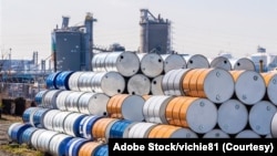 Metal oil barrels (for US Iran Economy story) 
