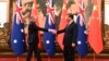 澳大利亚总理安东尼·阿尔巴尼斯（Anthony Albanese）2023年11月6日在北京会见中国国家主席习近平。（美联社）