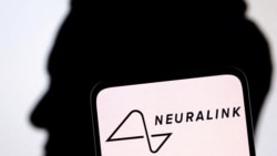 FILE PHOTO: Illustration shows Neuralink logo and Elon Musk silhouette