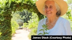 Margaret Roberts, one of South Africa's first truly organic food producers, in a garden on her farm in the country's North West Province