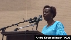 Louis Mushikiwabo, sécrétaire-générale de l'OIF, à N'Djamena, le 18 juin 2019. (VOA/André Kodmadjingar)