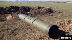 2014年10月2日俄羅斯製的一枚反坦克導彈。