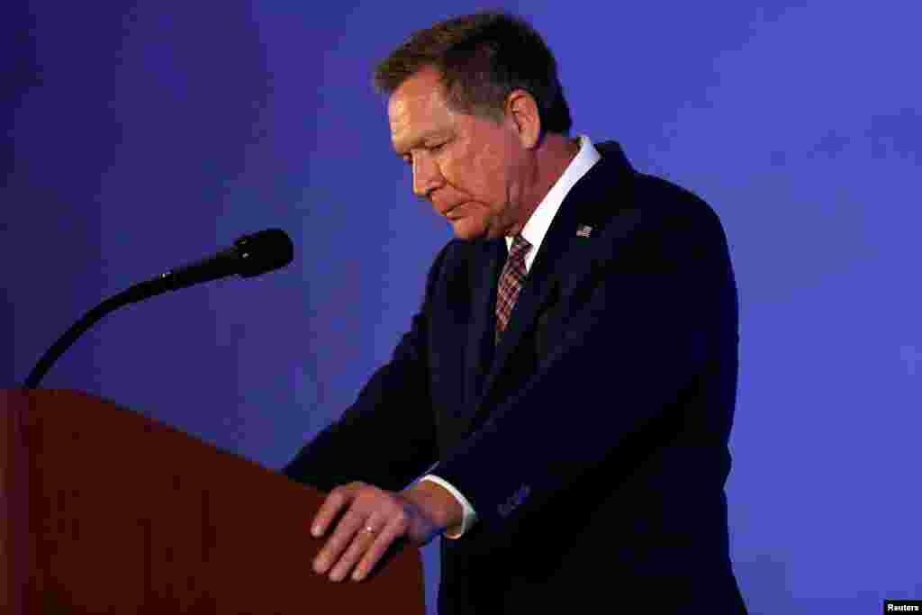 Republican US presidential candidate John Kasich speaks at the California GOP convention in Burlingame, California, US, April 29, 2016.