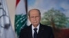 Presiden Michel Aoun di istana kepresidenan Lebanon di Baabda, 30 Agustus 2020. (Foto: Reuters).