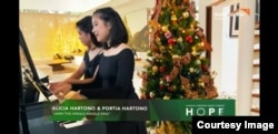 Alicia dan Portia Hartono penampil remaja dalam Konser Hope. (Foto: courtesy)