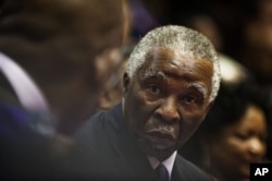 FILE - Former South African President Thabo Mbeki is shown in Cape Town, Feb. 10, 2011.