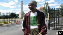 Othuman Ntale, outside the Muslim Community Center in Maryland, wants to correct negative perceptions of Islam.