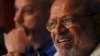 FILE - Indian film directors Shyam Benegal, right, is seen during a discussion on Indian Cinema in Hyderabad, Feb. 18, 2008. The renowned filmmaker has died, Dec. 23, 2024, after chronic kidney disease.