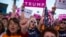Supporters of Republican presidential candidate Donald Trump cheer during a campaign rally in Tampa, Florida, Oct. 24, 2016.