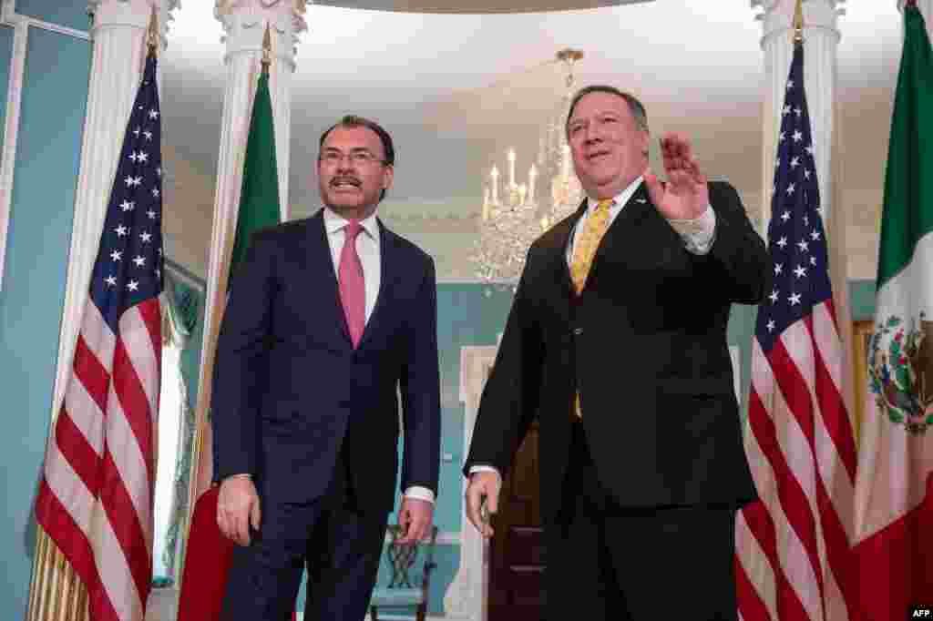 دیدار مایک پمپئو، وزیر خارجه آمریکا&nbsp; با همتای مکزیکی در واشنگتن &nbsp;