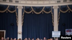 House Judiciary Committee ranking member Doug Collins delivers remarks during the House Judiciary Committee's markup of articles of impeachment against U.S. President Donald Trump on Capitol Hill in Washington, U.S. December 11, 2019.