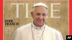 時代週刊教宗方濟各的封面照。