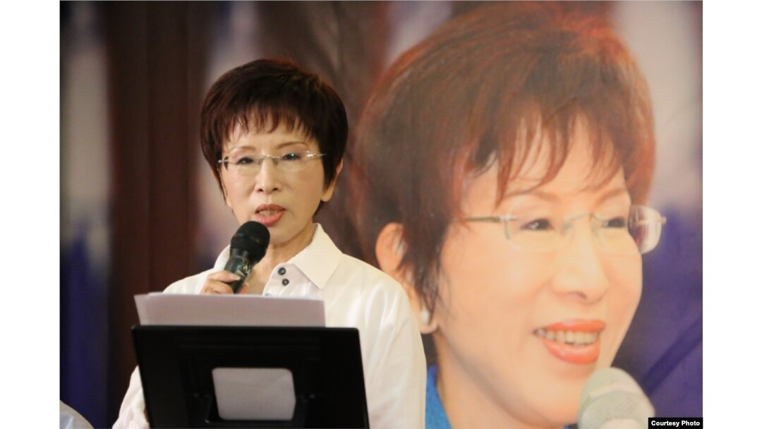国民党总统候选人洪秀柱(美国之音杨明拍摄)
