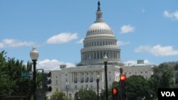 En el Capitolio, en Washington, miles de estadounidenses y visitantes se reunen a disfrutar de los fuegos artificiales. [Foto: Luis A Facal, VOA]