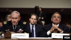 El jefe del Estado Mayor Conjunto, general Martin Dempsey, y el secretario de Defensa, Leon Panetta.