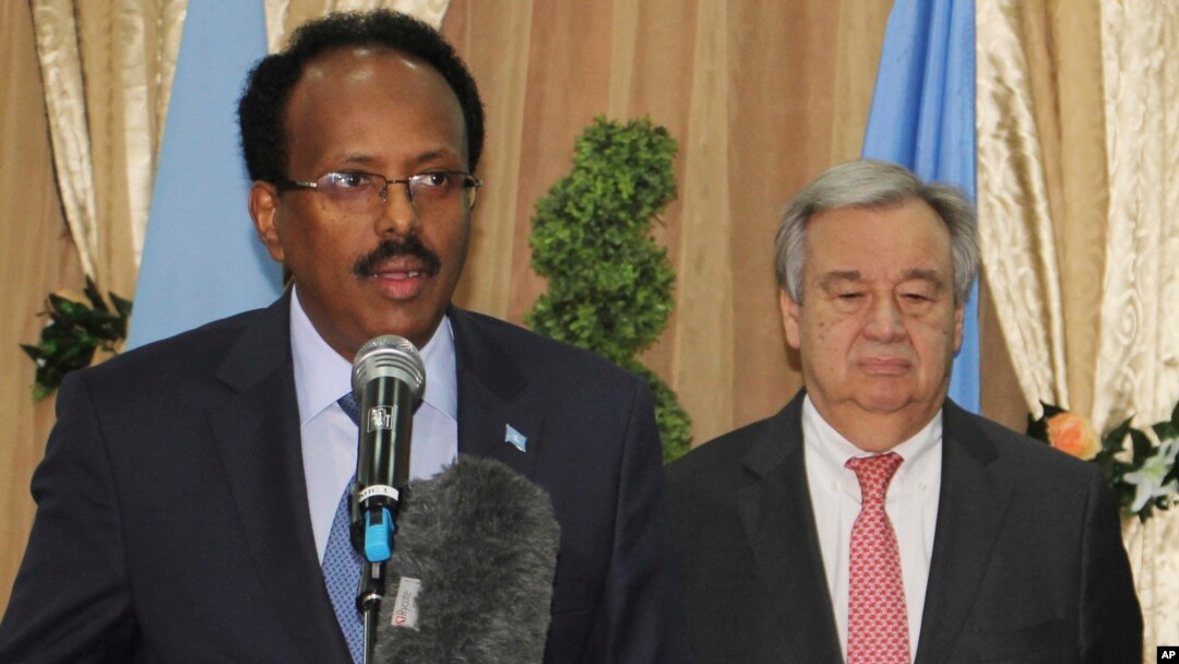 Prezida wa Somaliya kumwe n'umunyamabanga mukuru wa ONU