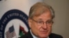 FILE - Richard Norland, the U.S. Special Envoy to Libya who also serves as the U.S. Ambassador to Libya, gives a press conference, in Tripoli, Libya, Thursday, March 17, 2022.