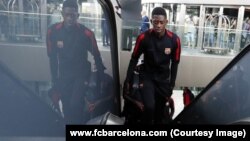 Photo de l'attaquant français Ousmane Dembélé, recrue phare du FC Barcelone, publiée le 19 septembre 2017 sur le site internet du club. (www.fcbarcelona.com)