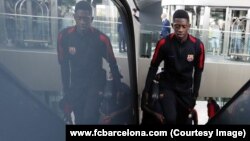 Photo de l'attaquant français Ousmane Dembélé, recrue phare du FC Barcelone, publiée le 19 septembre 2017 sur le site internet du club. (www.fcbarcelona.com)