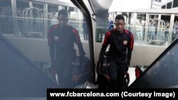 Photo de l'attaquant français Ousmane Dembélé, recrue phare du FC Barcelone, publiée le 19 septembre 2017 sur le site internet du club. (www.fcbarcelona.com)