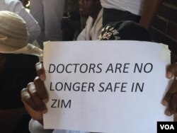 Zimbabwe doctors staging protest ...