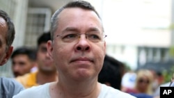 Le pasteur américain Andrew Craig Brunson, à Izmir, Turquie, le 25 juillet 2018.