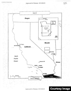 The CIA's declassified map of Groom Lake/Area 51.